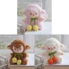Sheep Plush Keychain With Tulip Flower Design For Gift And Bag Decoration