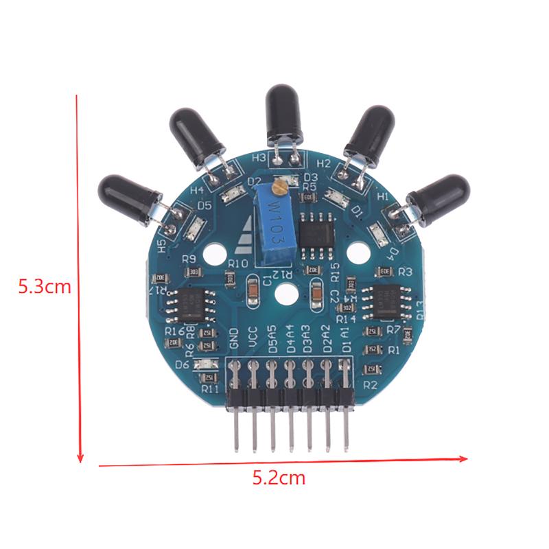 Mk00215 Five Way Flame Sensor Module Analog Digital Double Output Fire Fighting Robot Repair Parts