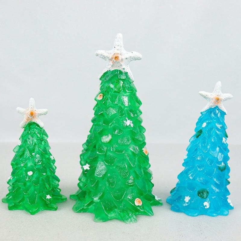 Christmas Starfish Jade Color Resin Christmas Tree Decorations Resin Crafts Home Decoration Design Decorations