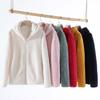 Fat Mm Plus Size Fleece Thickened Hooded Sweater Cardigan Women's Autumn and Winter Loose Double-sided Fleece Jacket Cardigan Sweater
