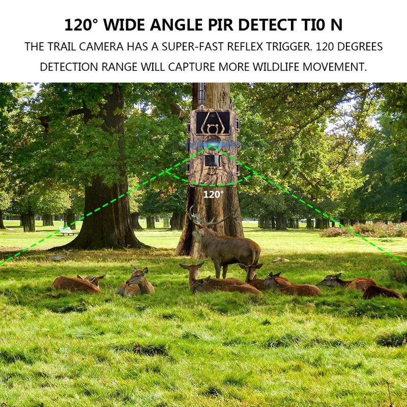 8K WiFi Waterproof Trail Camera PR801W 60MP Supports APP Viewing for Outdoor Animal Hunting Night Vision and Farm Monitoring