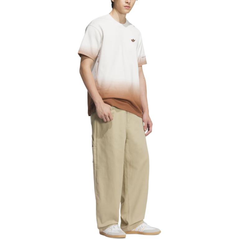 Adidas Originální Valentýnské logo Tričko s kulatým výstřihem, volného střihu a krátkým rukávem Pánská trička Bílé KB1921