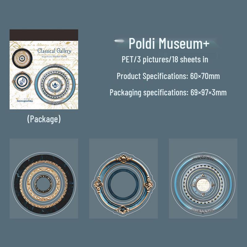 

European Museum Style Border Film Stickers for DIY Journals and Collages
