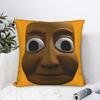 Tung Tung Tung Sahur Face Square Pillow Cases Italian Brainrot Cushion Covers Customized Decorative Pillowcase for Car 40x40cm
