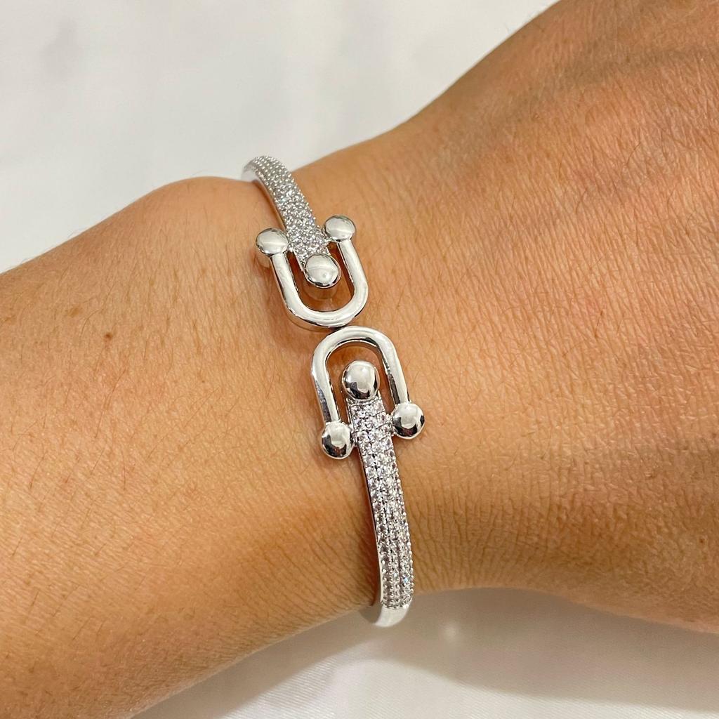 Offene Hufeisen-Schnalle Damen Leicht Luxuriös und Hochwertig Vielseitiges Armband
