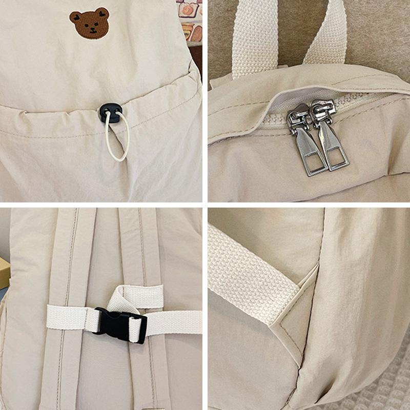 Cute Kids Backpack School Bags For Girls Boys Bear Bunny Nylon Kindergarten Children Bag For Travel Students Backpacks