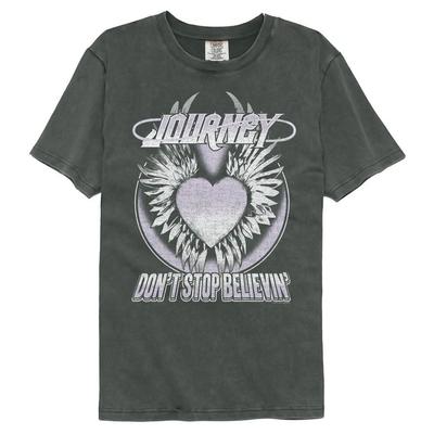 Journey - Dont Stop Believin Heart - American Classics - Solid Gray  Short