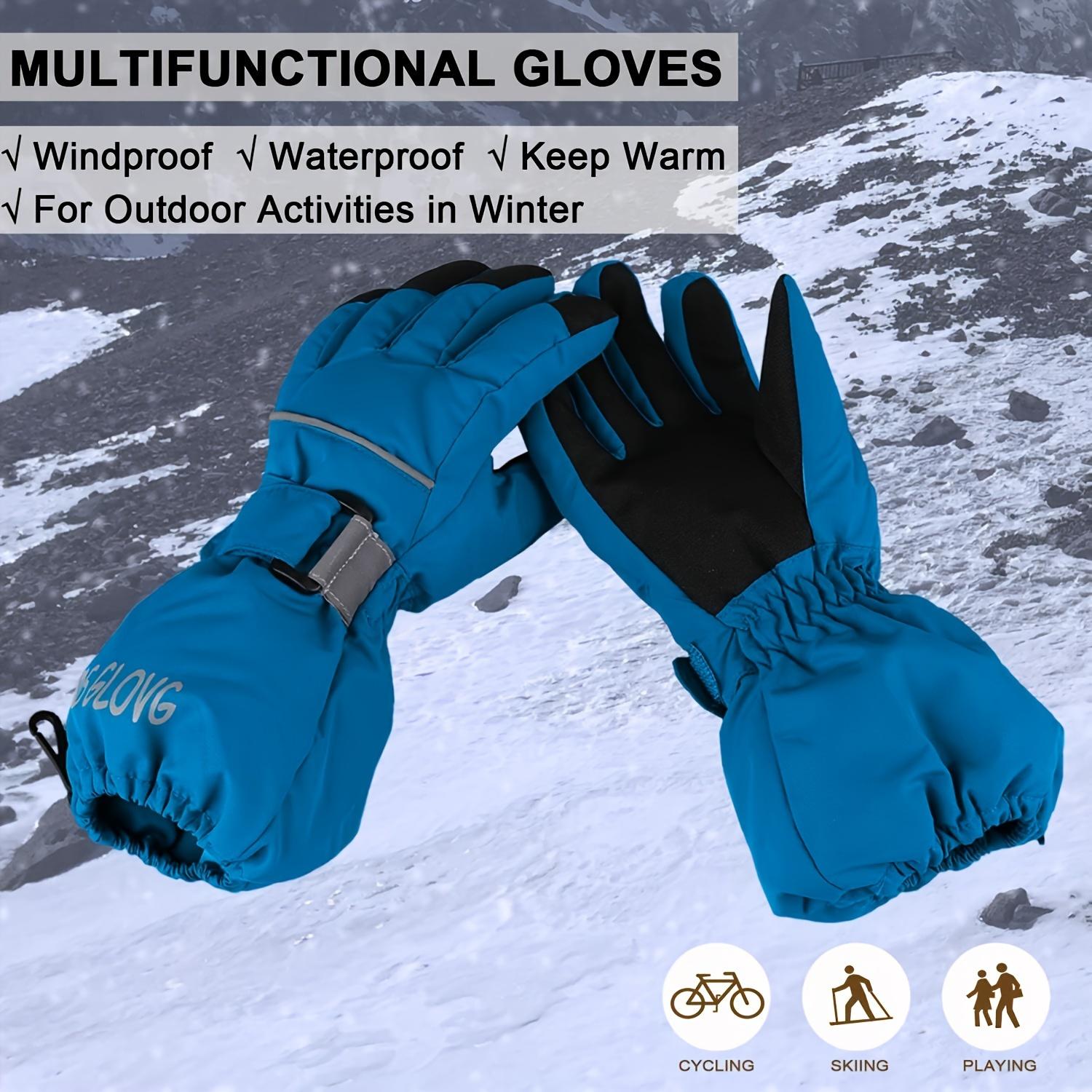 

Kids Lined Fleece Mittens For Winter, To Stay Warm & Stylish, Waterproof Warm Keeping Gloves For Boys & Girls 12-14 years old рожевий