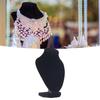 Black Lint Necklace Pendant Holder Stand Wooden Elegant Jewelry Chain Display Mannequin Bust for Jewelry Store