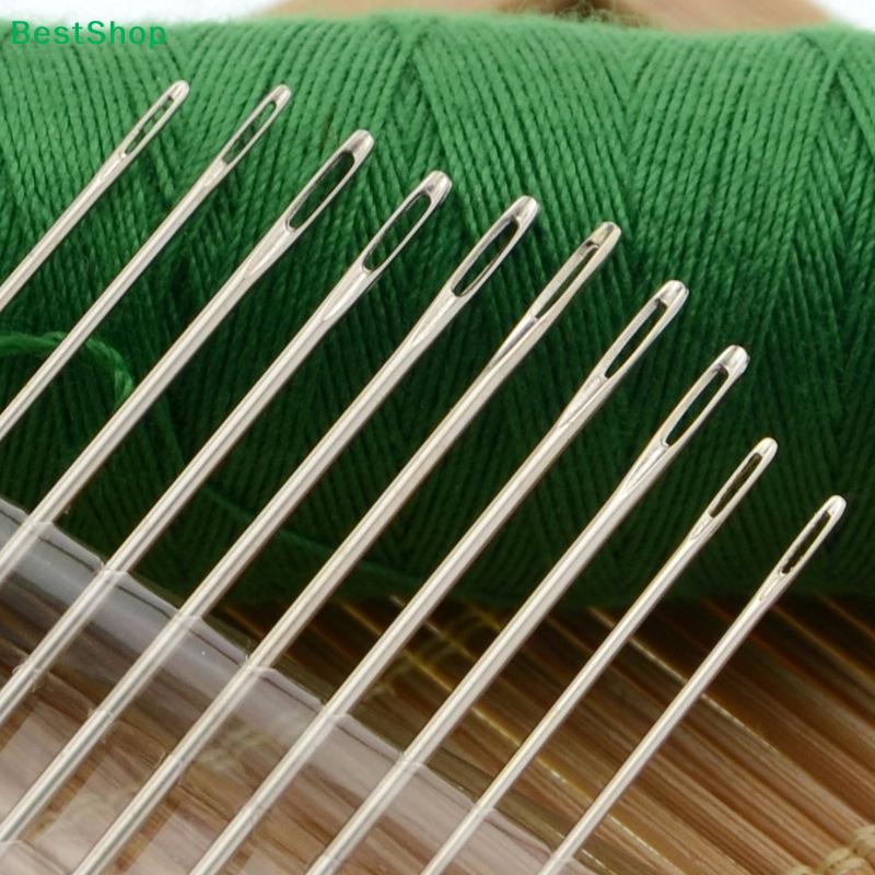 Ensemble de Aiguilles à Broder à Trou Latéral en Acier Inoxydable Tailles Assorties, Aiguilles à Coudre à la Main pour Point de Croix & Artisanat de Broderie