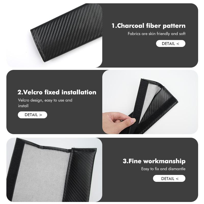 Car Seat Belt Carbon Fibre Shoulder Protection Pad Accessories For BMW M 1 3 4 5 6 7 Series M3 M6 F01 F02E34 E36 E70 F10 X6 X1