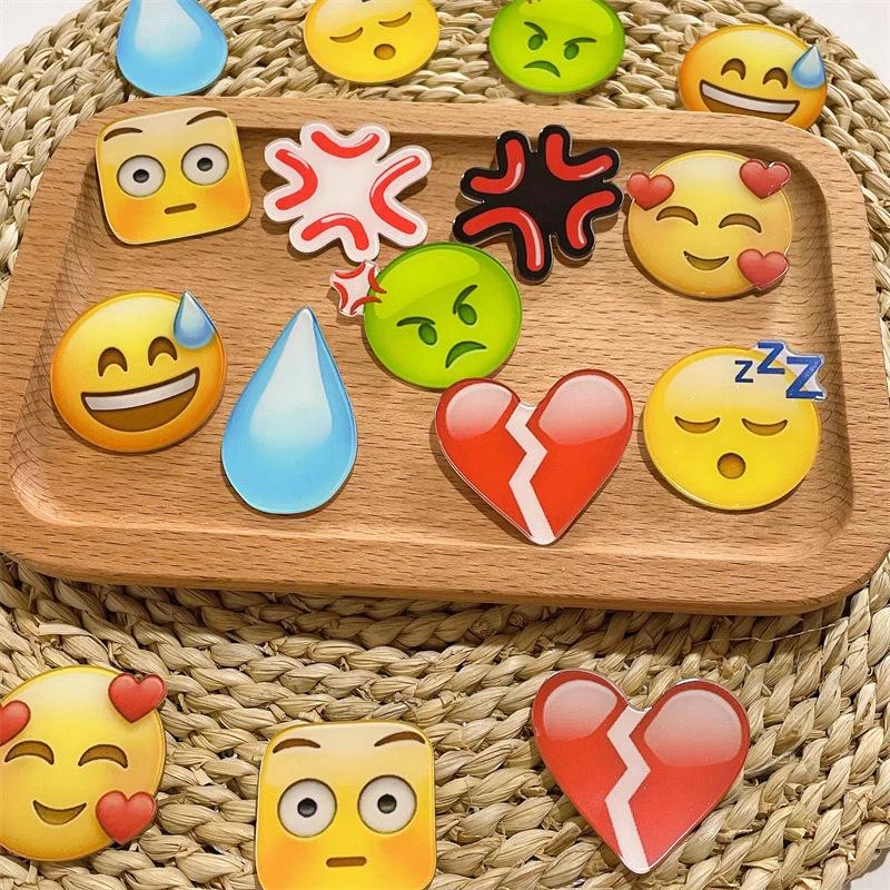 Kreativní brož s emotikonem kapky potu: Vtipný, roztomilý kreslený odznak