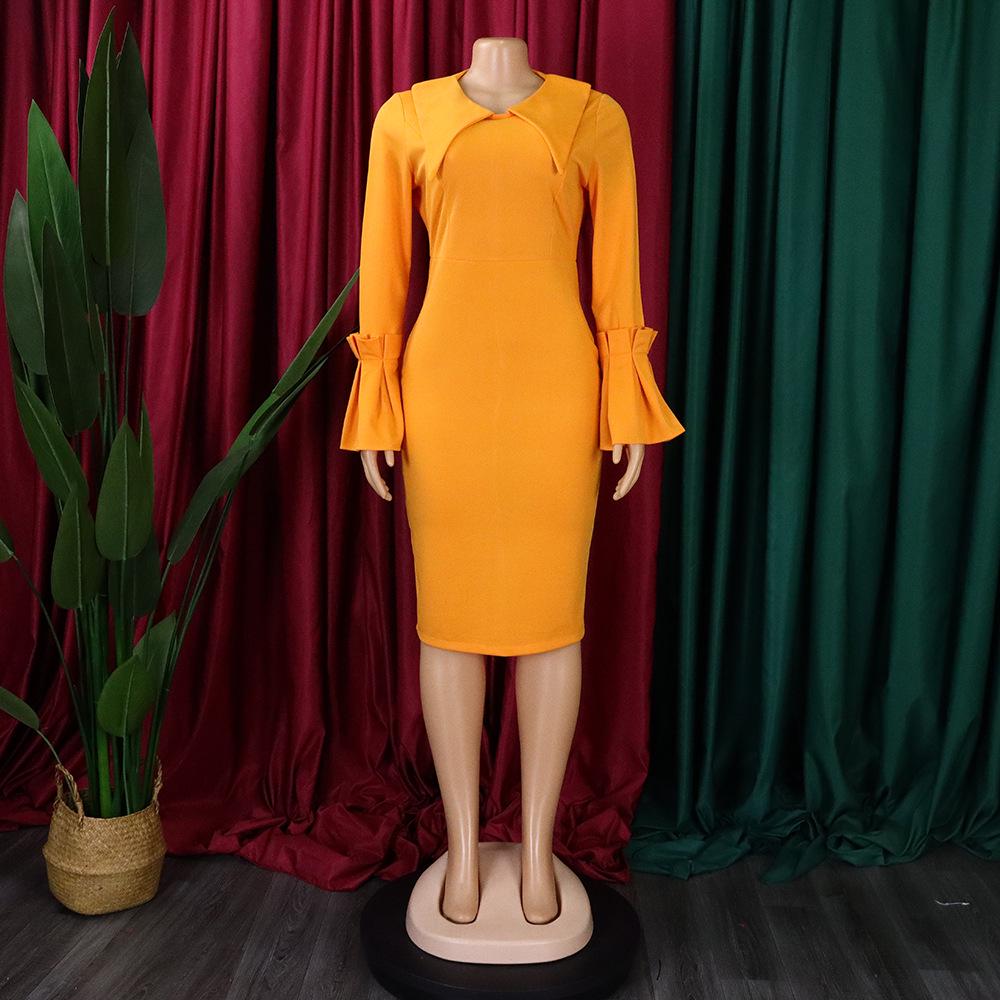Plus Size Women's Bodycon Pencil Skirt Dress - African Fashion Temperament