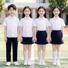 Children's White Long & Short Sleeve School Uniform Shirt for Boys and Girls
