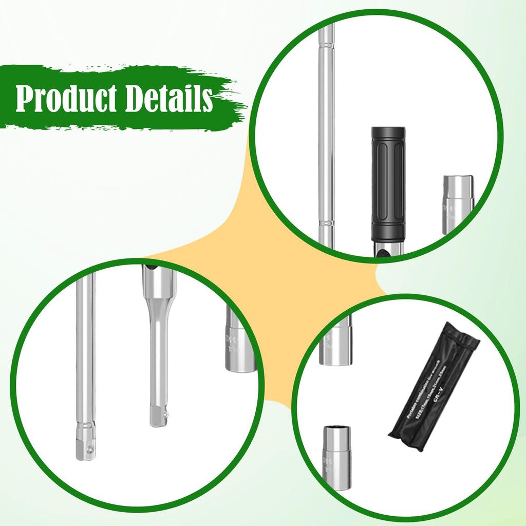 Lug Wrench, Portable Lug Nut Removal Tool, Wheel Nut Wrench Set, Motorcycle Tire Wrench for Automobile Car