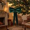 Indoor Festive Wall Decorations Velvet Bow Christmas Decoration, Soft Plush Xmas Tree Elegant Bows for Door Lintels Ornament DIY Wall, Mirror, Wreath,
