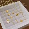 2025 Summer Women's Luxury Necklace with Titanium Steel Clavicle Chain New Niche Design High Sense Fashion Jewelry Sets