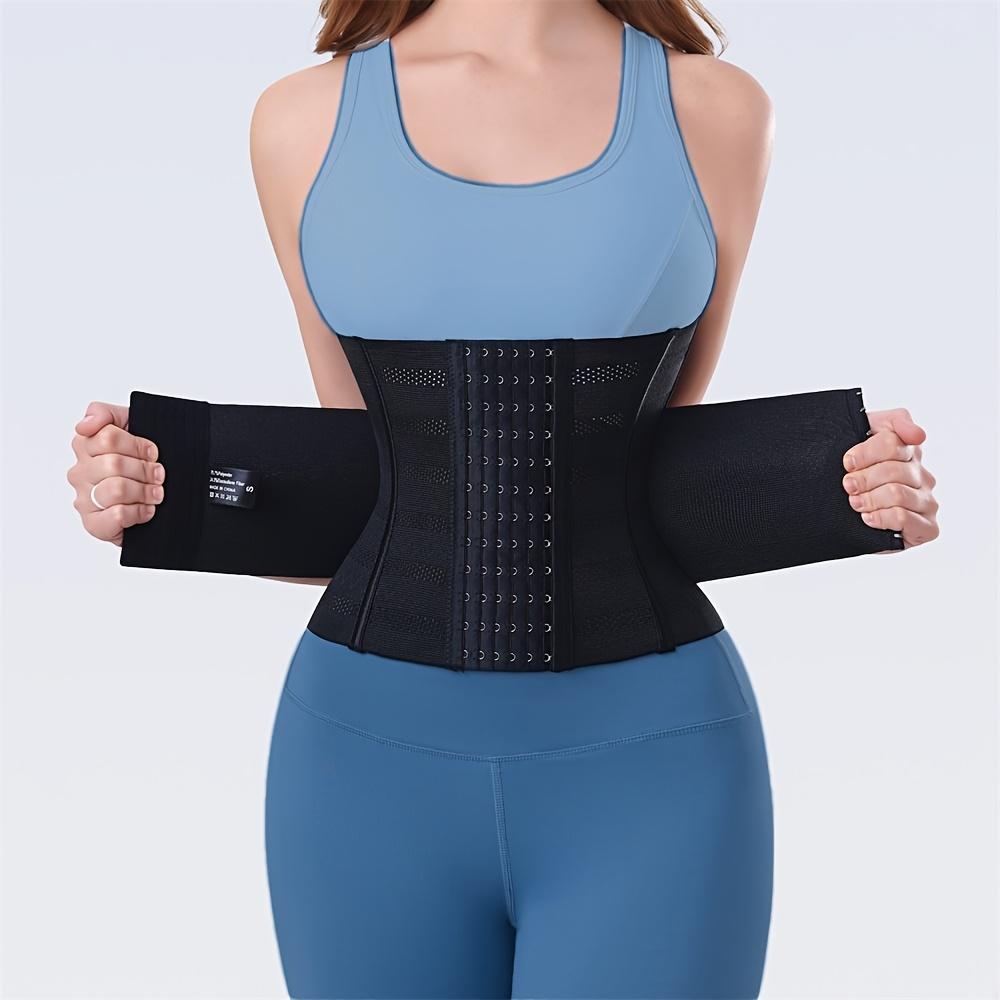 

1 шт. Дышащий регулируемый корсет для тренировки талии, поддержка осанки для занятий в тренажерном зале и контроль живота, летняя фитнес-тренировка и повседневная носка S чёрный