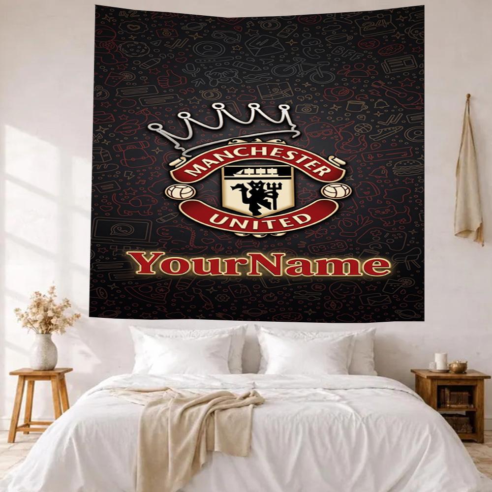 Manchester Custom Your Name Wall Decor Tapestry Art For Pet Memorial Birthdaywedding Party Backdrop Family Gift