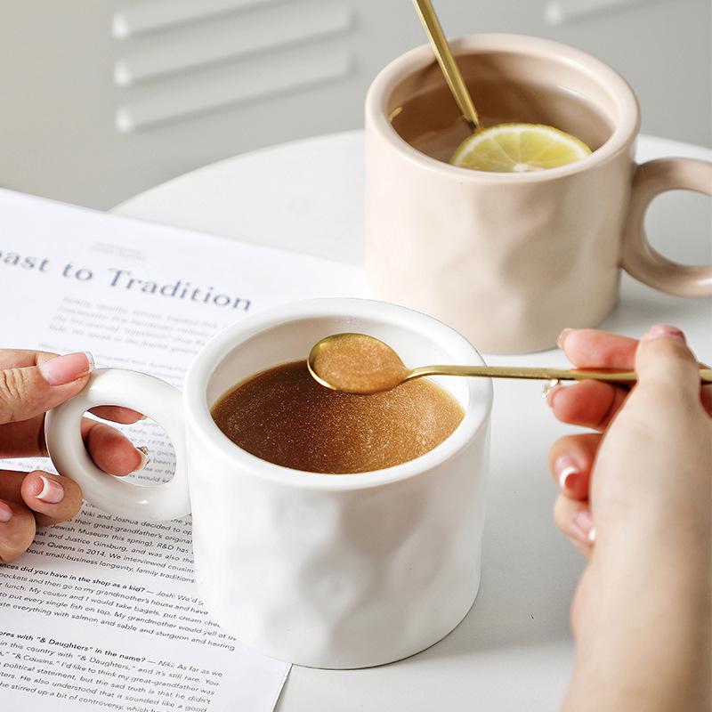 Nordic Ceramic Cup High Value Creative Coffee Cup Breakfast Cup Water Cup Gift Cup Couple Cup Mug