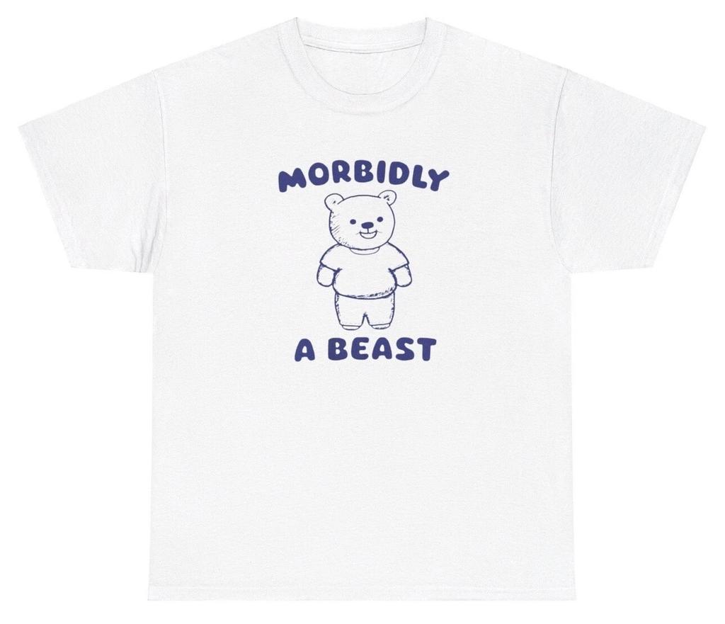 Morbidly A Beast Bear T Shirt Funny Obesity Dank Meme Oddly Specific Tee