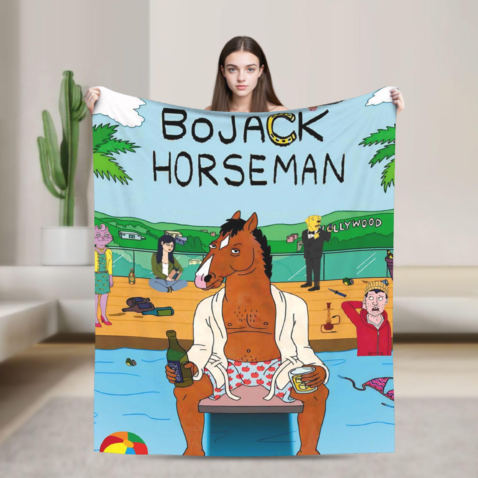 

BoJack Horseman Flannel Blanket Warm Throw Blanket for Home Decor Camping Street Trend Bedspread Sofa Bed Cover 30x40in