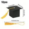 10Pcs Graduation Hat Candy Gift Box With Tassel Graduation Party Favors Decoration Graduation Cap Box