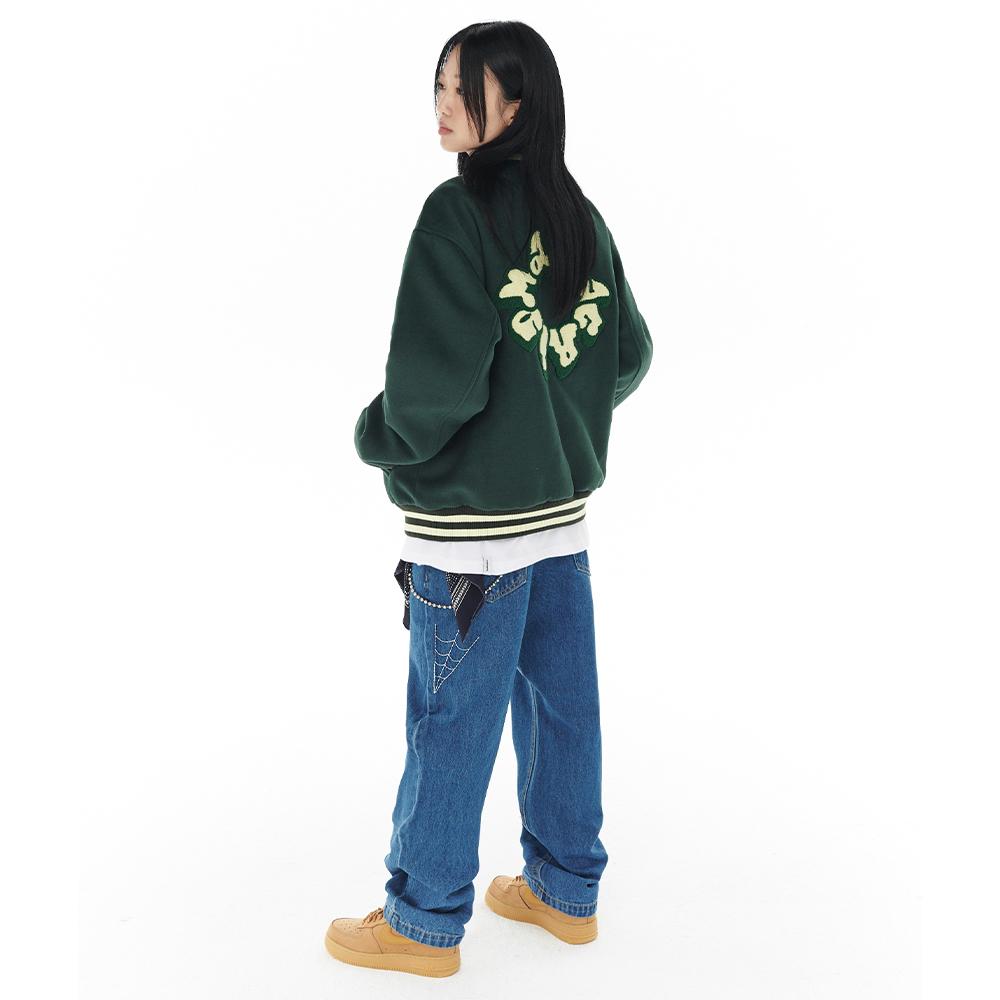 Mahagrid Throw Up Varsity Jacket Green(Mg2Dfmj242A)