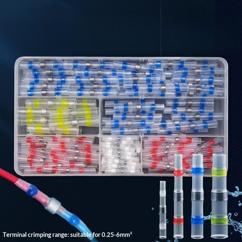50/70/100 st Elektrisk Koppartejp Lödstrumpa Vattentät Lödningstätning Tennring Värmekrympande Stumtrådskontakt Terminal