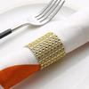 8-Row Rhinestone Napkin Rings Dazzling-Diamond Rhinestone Chair Sash Slips Formal Dinner Napkin Rings Stylish Table Settings