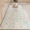 Kitchen Rugs Waterproof Floor Mat Leather Carpet Mats Non-Slip Area Rug Oil-Proof Home Decoration