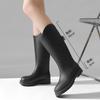 Japanese and Korean Platform Pvc Rain Shoes New Women's Outer Wear, Waterproof and Non-slip Outdoor Long Tube Fashion Rain Boots Women