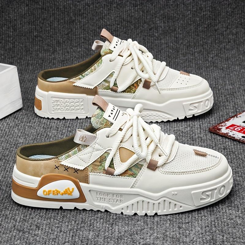 

Mens Slip-On Platform Shoes - Breathable, Comfy, Hollow Out Design for Outdoor Walking, Jogging, Camping - Trendy, Versatile 44 чорний