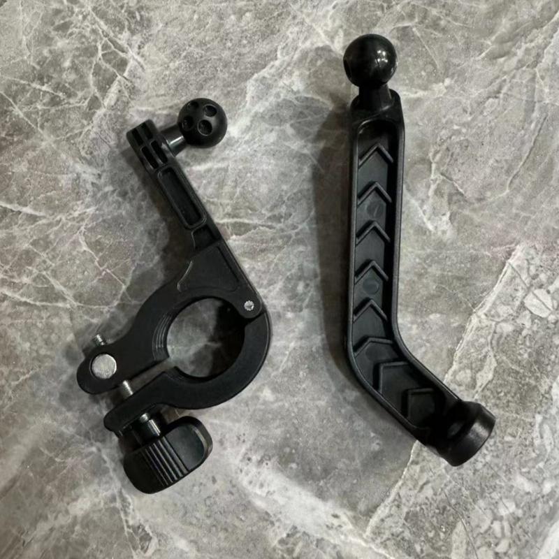 Secure Handlebar Mounting Clamp with 17mm Ball Head Adapter Suitable for Bike Motorcycle Action Camera and Phone Holders