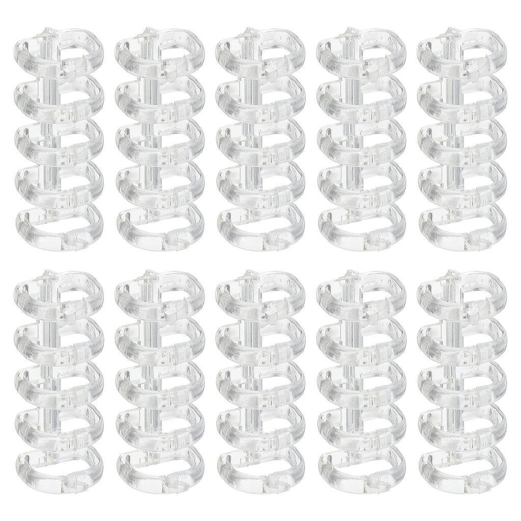10/20Pcs 5-Ring Binding Spines Snap Split Binder Rings Plastic Round Loose-Leaf Rings Comb Folio Binder Stationery Office Supply