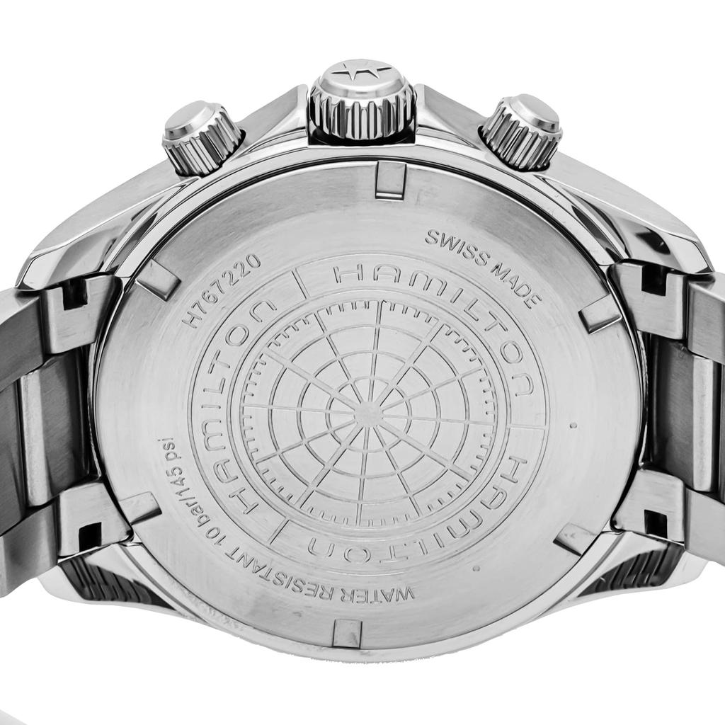 [Hamilton] Watch Khaki Aviation Pilot Chrono Quartz Khaki Aviation Black Dial Stainless Steel Sapphire Crystal Quartz 10 ATM Water Resistant 42MM