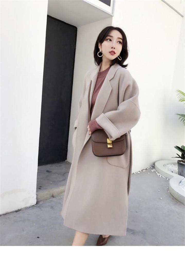 Women's Mid-Length Woolen Coat - 2026 Autumn/Winter Korean Style Thickened Version