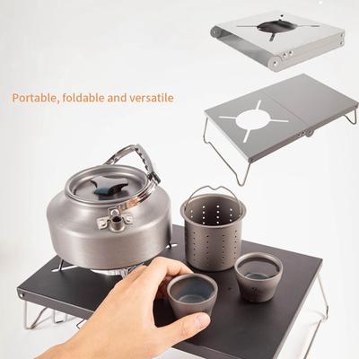 Folding Table Camping Supplies, Outdoor Portable Lightweight, Aluminum Brazier Table