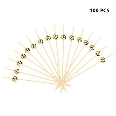 100 STÜCKE 12 cm Einweg-Bambusgabel Gedreht Party Buffet Obst Desserts Pick Spieß Essen Cocktail Sandwich Gabel Stick