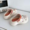 Thick-soled EVA  women's summer outer wear muffin bottom bag head half drag non-slip fashion heightening beach cool slippers