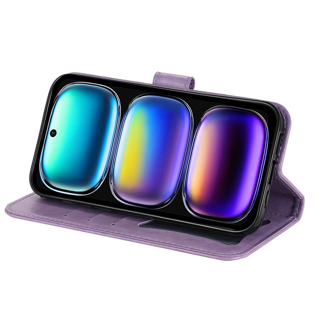 For Infinix Hot 50i 4G/Smart 9 4G Deksel Blomstermønster PU Lær Lommebok Stativ Telefondeksel