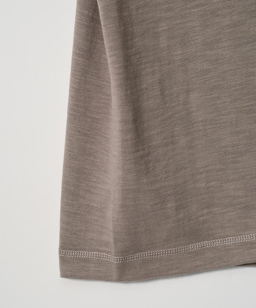 JOJILONG Jn109 Tubular Slub Loop T-Shirt - Dust Beige