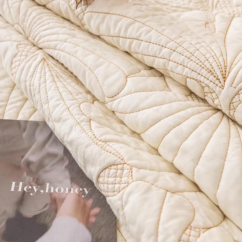 Four Seasons Cotton Non-Slip Sofa Cushion Pure Cotton Beige Summer Nordic Cushion Universal Sofa Towel Cover Cover Cloth