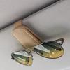 Leather Car Vehicle Sun Visor Sunglasses Clips Holder Eyeglasses Hanger And Ticket Card Clip Auto Interior Accessories