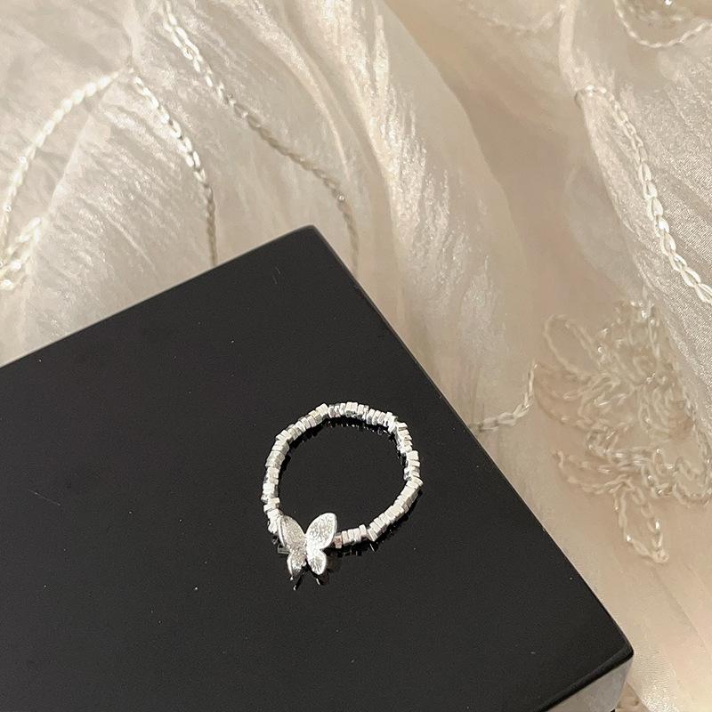 

Mori Sweet Butterfly Broken Silver Bracelet Ring Женский Простой Индивидуальный Уникальный Модный Элегантный Универсальный Браслет Ювелирные Изделия