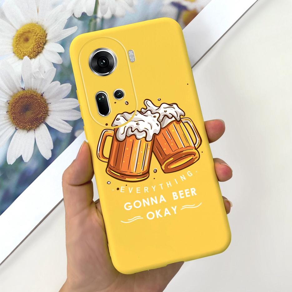 For Oppo Reno 11 5G Case CPH2599 Cute Fashion Painted Cover Soft Silicone Phone Case For Oppo Reno11 Pro Reno 11F Reno11 F Shell