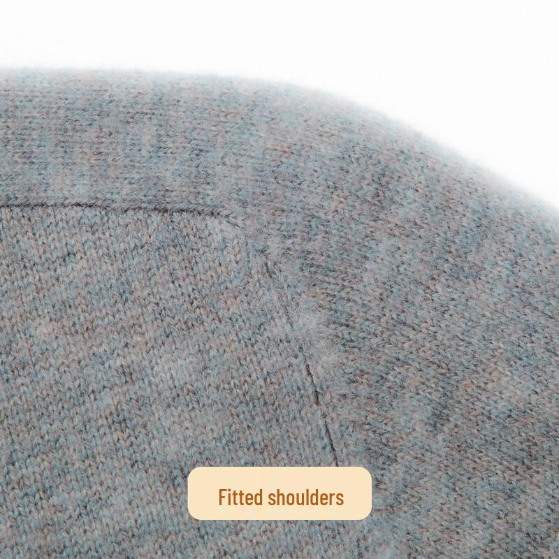 Men's 100% Pure Wool Crew Neck Knit Sweater