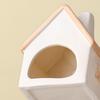 Tea Candle Holder Stand House Shape Tea Candle Holder For Desk Ceramic Decoration European Home Statue For Dining Meditation