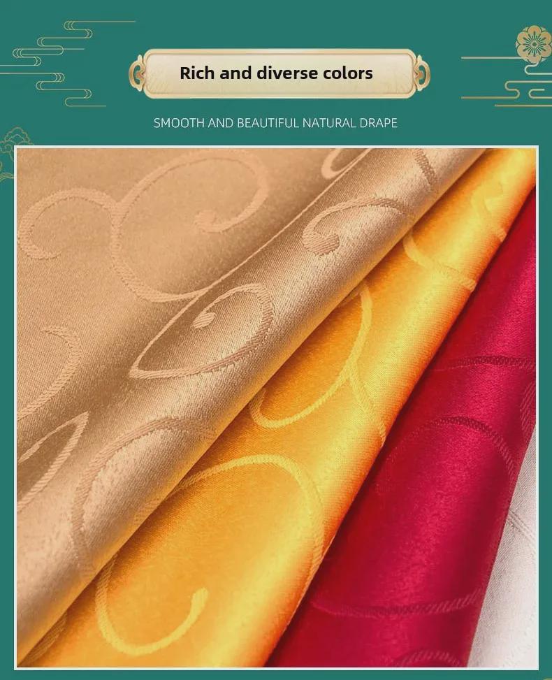 Verdickter runder Tischdeckenrock mit Jacquard-Blumenmuster für Hochzeiten und Bankette