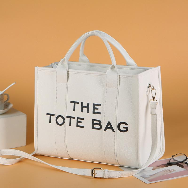 Solid Color PU Leather Women's Tote & Crossbody Shoulder Bag - Large Capacity, Simple & Casual Design